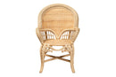 Espresso Natural Brown Rattan Accent Chair Baxton