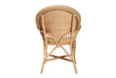 Espresso Natural Brown Rattan Accent Chair Baxton