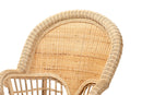 Espresso Natural Brown Rattan Accent Chair Baxton