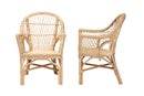 Nereida Natural Rattan 2Pc Accent Chair Set Baxton