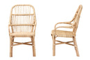 Kenji Natural Brown Rattan 2Pc Dining Chair Set Baxton