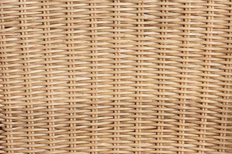 Kenji Natural Brown Rattan 2Pc Dining Chair Set Baxton
