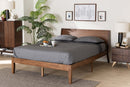 Olympia Walnut Brown Queen Size Platform Bed Baxton