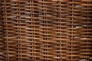 Sadia Natural Brown Finished Teak Wood and Rattan 2Pc Dining Chair Set Baxton