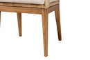 Miya Natural Brown Finished Teak Wood and Rattan 2Pc Dining Chair Set Baxton