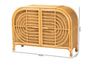 Lepine Natural Brown Rattan 2-Door Sideboard Baxton