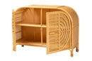 Lepine Natural Brown Rattan 2-Door Sideboard Baxton