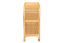 Lepine Natural Brown Rattan 2-Door Sideboard Baxton