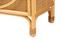 Lepine Natural Brown Rattan 2-Door Sideboard Baxton