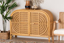 Lepine Natural Brown Rattan 2-Door Sideboard Baxton