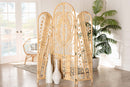 Alard Natural Brown Rattan Room Divider Baxton