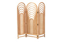 Yannick Natural Brown Rattan Room Divider Baxton