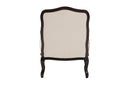 Shiro Cream Fabric and Wenge Brown Accent Chair Baxton