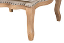 Ovalet Quilted Fabric and Whitewash Accent Chair Baxton