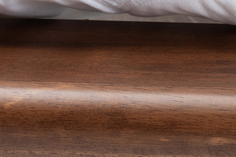 Neves Walnut Brown Queen Size Bed Baxton