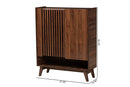 Latika Walnut Brown Shoe Cabinet Baxton