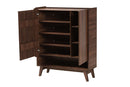 Latika Walnut Brown Shoe Cabinet Baxton