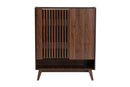 Latika Walnut Brown Shoe Cabinet Baxton
