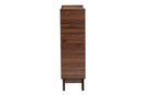 Latika Walnut Brown Shoe Cabinet Baxton