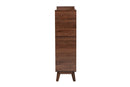 Lida Walnut Brown Shoe Cabinet Baxton