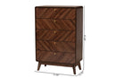 Sorrento Walnut Brown 5-Drawer Storage Chest Baxton