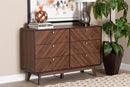 Sorrento Walnut Brown 6-Drawer Dresser Baxton