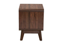 Sorrento Walnut Brown 2-Drawer Nightstand Baxton