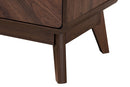 Sorrento Walnut Brown 2-Drawer Nightstand Baxton
