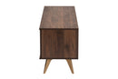 Raisa Walnut Brown 2-Door TV Stand Baxton