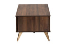 Raisa Walnut Brown 2-Drawer Coffee Table Baxton