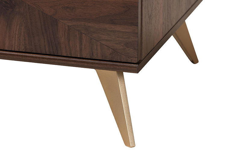 Raisa Walnut Brown 2-Drawer Coffee Table Baxton