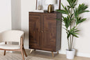Raisa Walnut Brown Shoe Cabinet Baxton