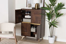 Raisa Walnut Brown Shoe Cabinet Baxton