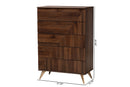 Raisa Walnut Brown 5-Drawer Storage Chest Baxton