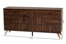 Raisa Walnut Brown 6-Drawer Dresser Baxton