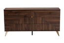 Raisa Walnut Brown 6-Drawer Dresser Baxton