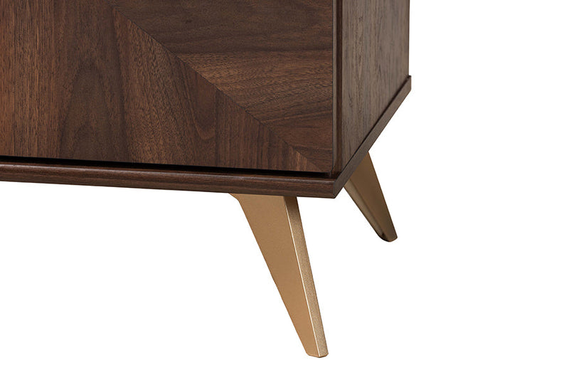 Raisa Walnut Brown 6-Drawer Dresser Baxton