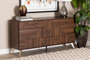 Raisa Walnut Brown 6-Drawer Dresser Baxton