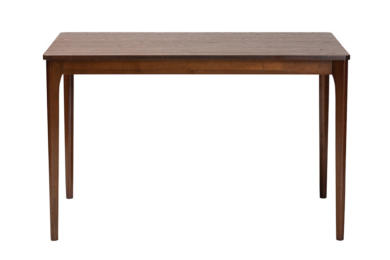 Cosma Mid-Century Modern Walnut Brown Finished Wood Dining Table