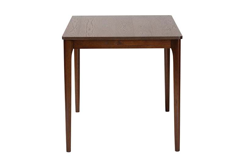Cosma Mid-Century Modern Walnut Brown Finished Wood Dining Table