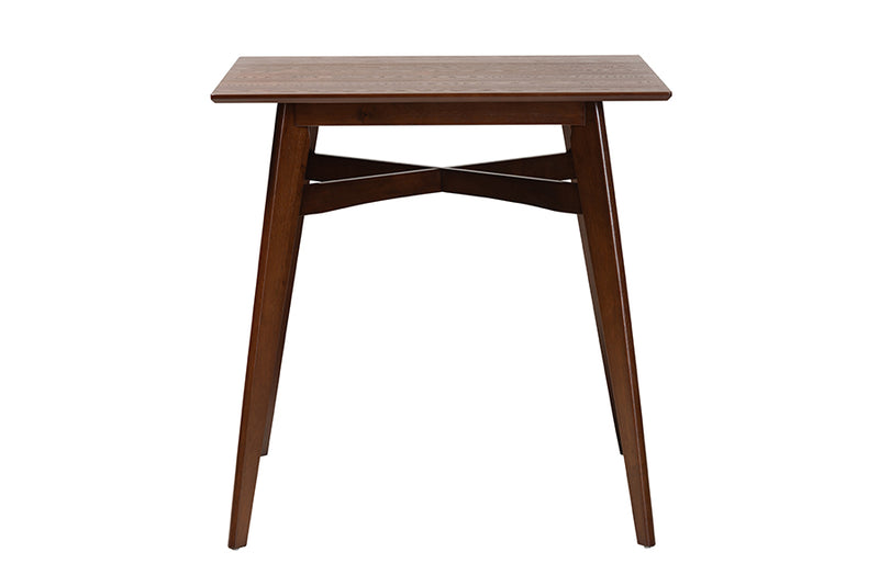 Etienne Mid-Century Modern Walnut Brown Finished Wood Counter Height Pub Table