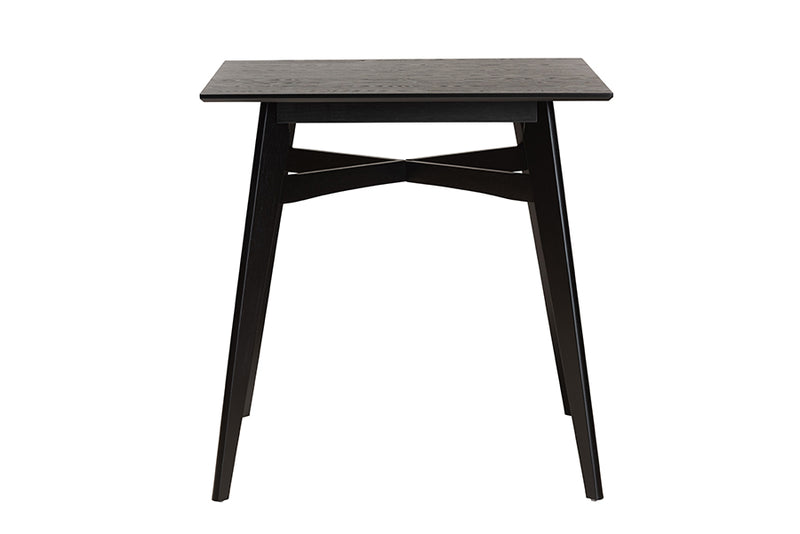 Etienne Mid-Century Modern Black Finished Wood Counter Height Pub Table