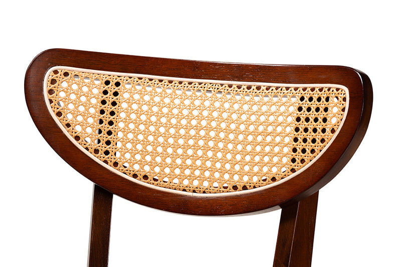 Wren Gray Fabric and Walnut Brown Dining Chair Baxton