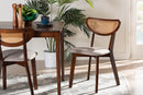 Wren Gray Fabric and Walnut Brown Dining Chair Baxton