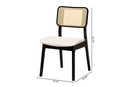 Emerson Cream Fabric and Black 2Pc Dining Chair Set Baxton