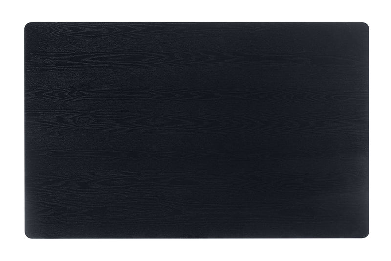 Nitza Cream Fabric and Black 5-Piece Dining Set Baxton