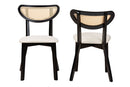 Wren Cream Fabric and Black Dining Chair Baxton