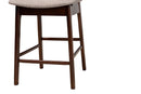 Emerson Gray Fabric and Walnut Brown 2Pc Counter Stool Set Baxton