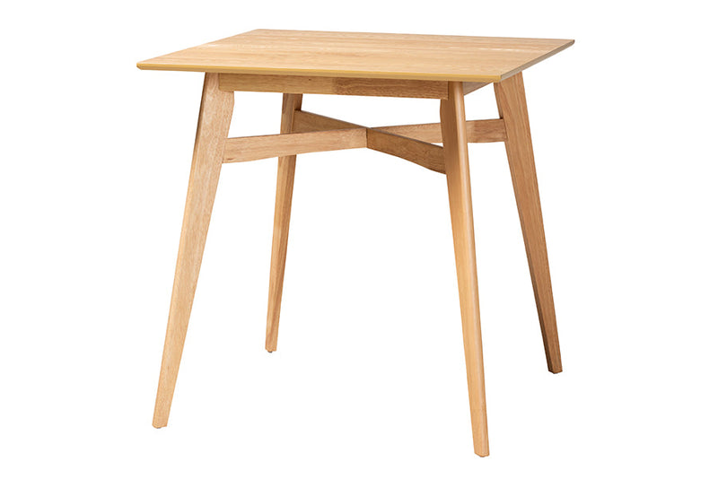 Wren Gray Fabric and Natural Oak 5-Piece Pub Set Baxton
