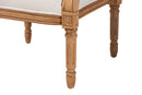 Bloom Beige Fabric and Honey Oak Accent Chair Baxton